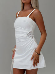 Doiley Moiley Mini Dress White