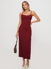 Elestria Maxi Dress Burgundy