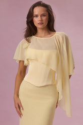 Chiffon Cape in Butter