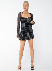 Dyer Mini Dress Black / Polka Dot