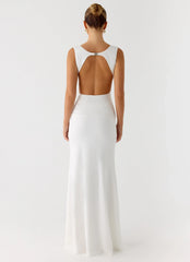 Cherry Sky Maxi Dress - White