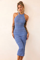 Kaila Knit Midi Dress - Midnight Blue