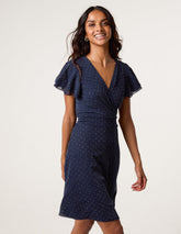 Rhinestone Diamante Wrap Dress