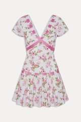 Belladonna Cotton Floral Mini Dress - Rosebush