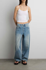 27" CURVE LEG MID RISE DENIM JEAN