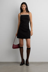 JEWELED MINI SHIFT DRESS