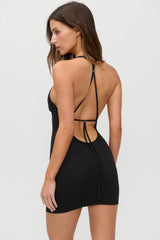 x JENNIE Carla Cotton Mini Dress - Black