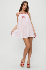 Coppola Cotton Babydoll Dress - Tiny Berry