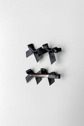 HAIR CLIP SET WITH DOUBLE BOWS