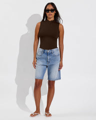 Rays Sleeveless Top *Long - Cold Brew