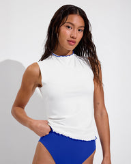 Rays Sleeveless Top *Long *Wavy - Coconut / First Place