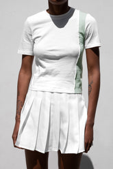 CROPPED COLOR BLOCK T-SHIRT