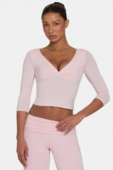 ButterCloud™ 3/4 Sleeve Top in Blush