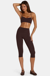 Soft Active Capri Leggings in Espresso