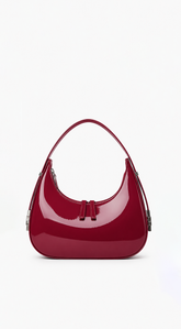 Mila Hobo Handbag - Burgundy
