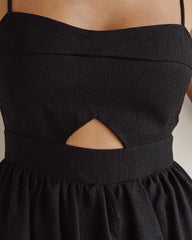Black Cut Out Slip Maxi Dress