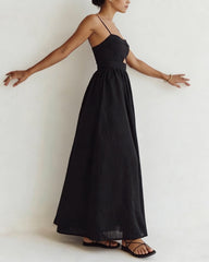 Black Cut Out Slip Maxi Dress