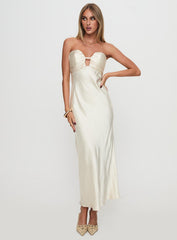 Cyprian Strapless Maxi Dress Champagne