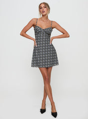 Draven Mini Dress Black Multi
