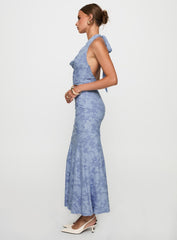 Aymie Halter Maxi Dress Blue