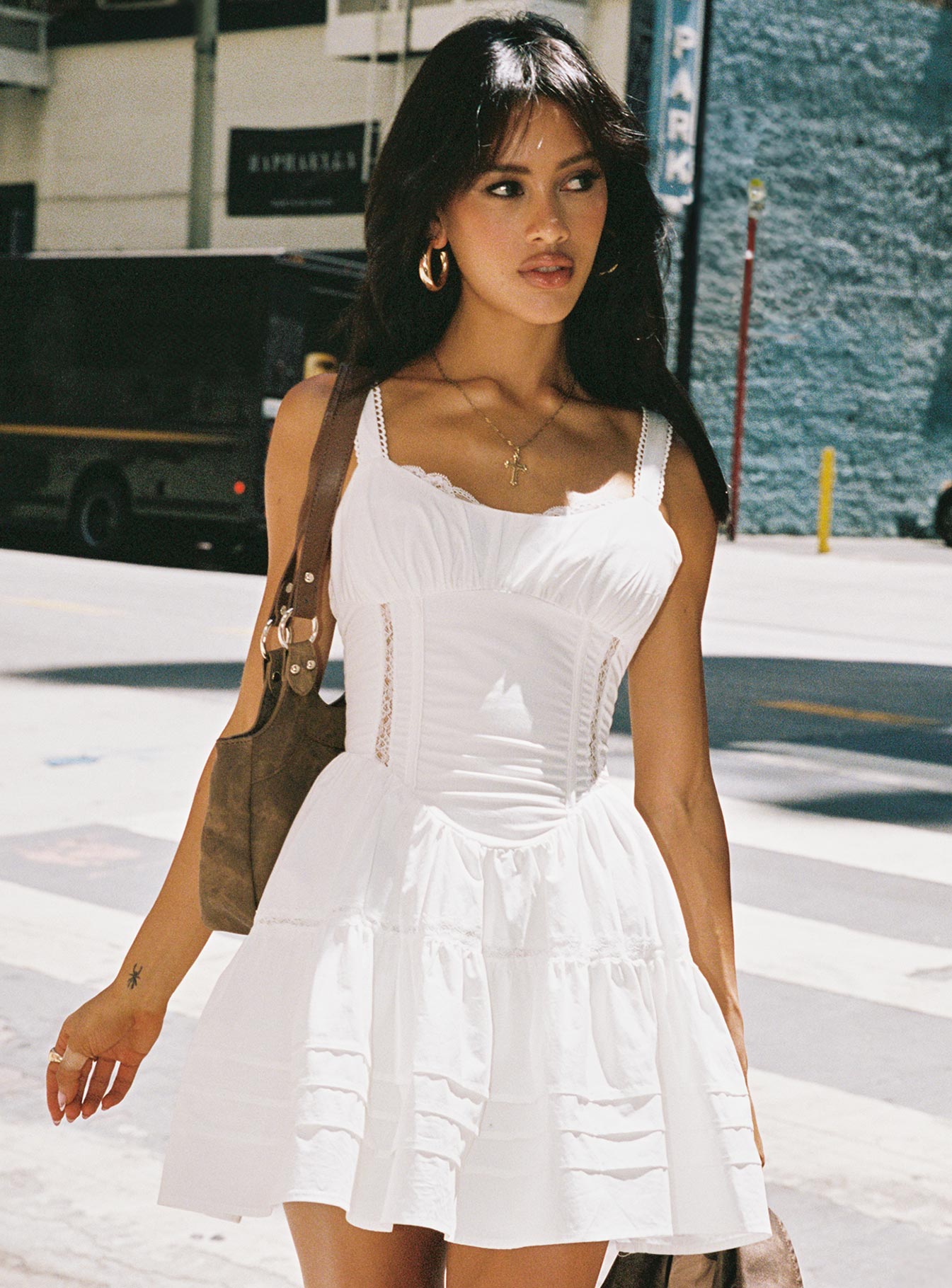 Cuppa Mini Dress White