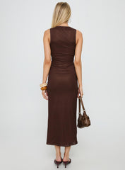 Fayola Maxi Dress Floral Brown