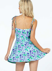 Elissa Mini Dress Green / Purple