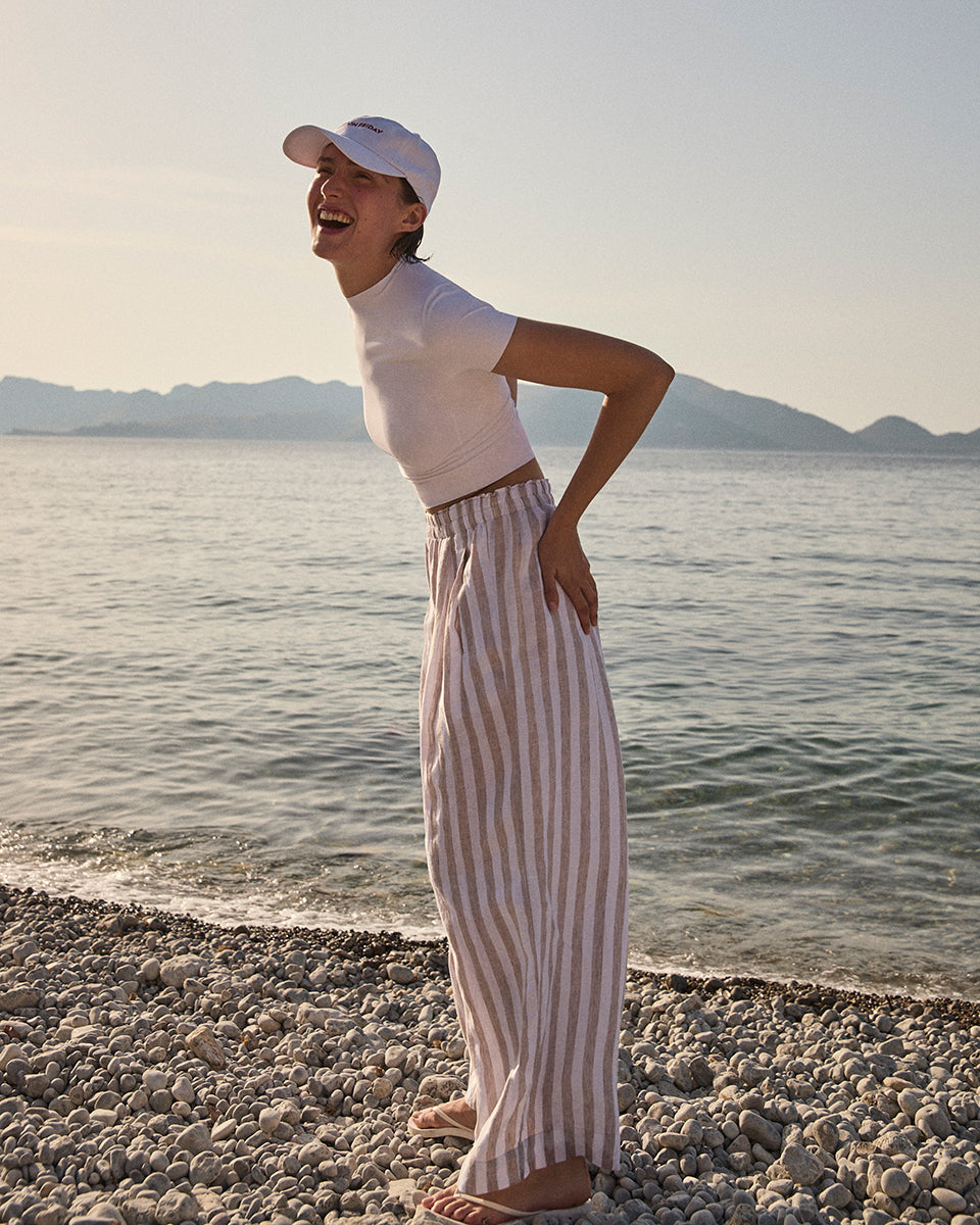 Rays Short Sleeve Top - Coconut