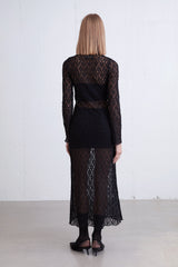 MAXI LACE MESH DRESS