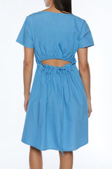 OPEN BACK MIDI DRESS