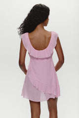 Be Mine Chiffon Mini Dress - Love Drop