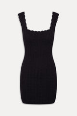Jules Knit Backless Mini Dress - Black