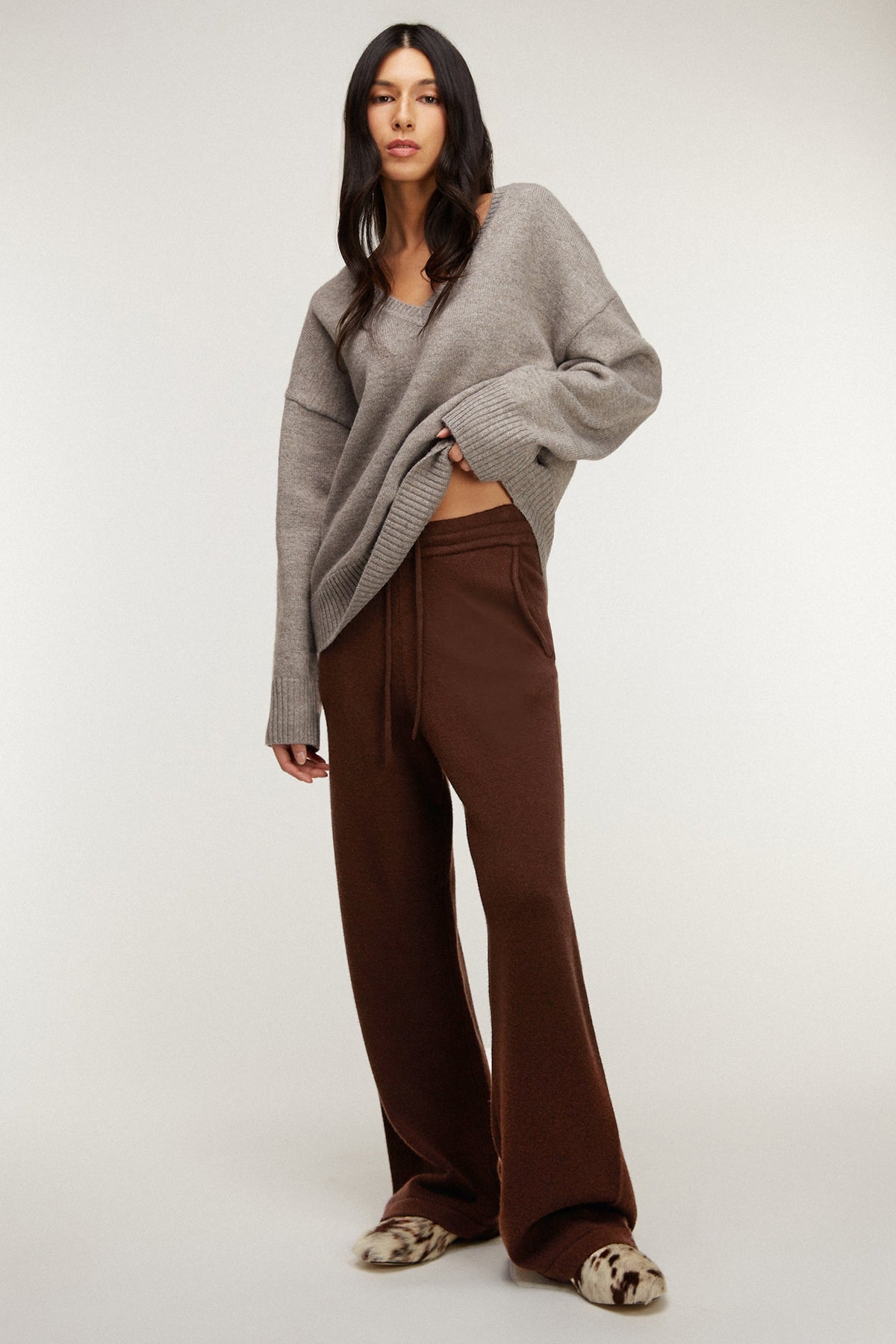ELASTIC WAIST  KNIT PANT