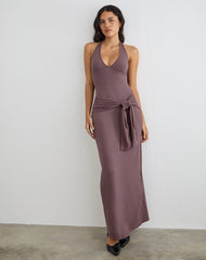 Rohesia Maxi Dress in Deep Taupe