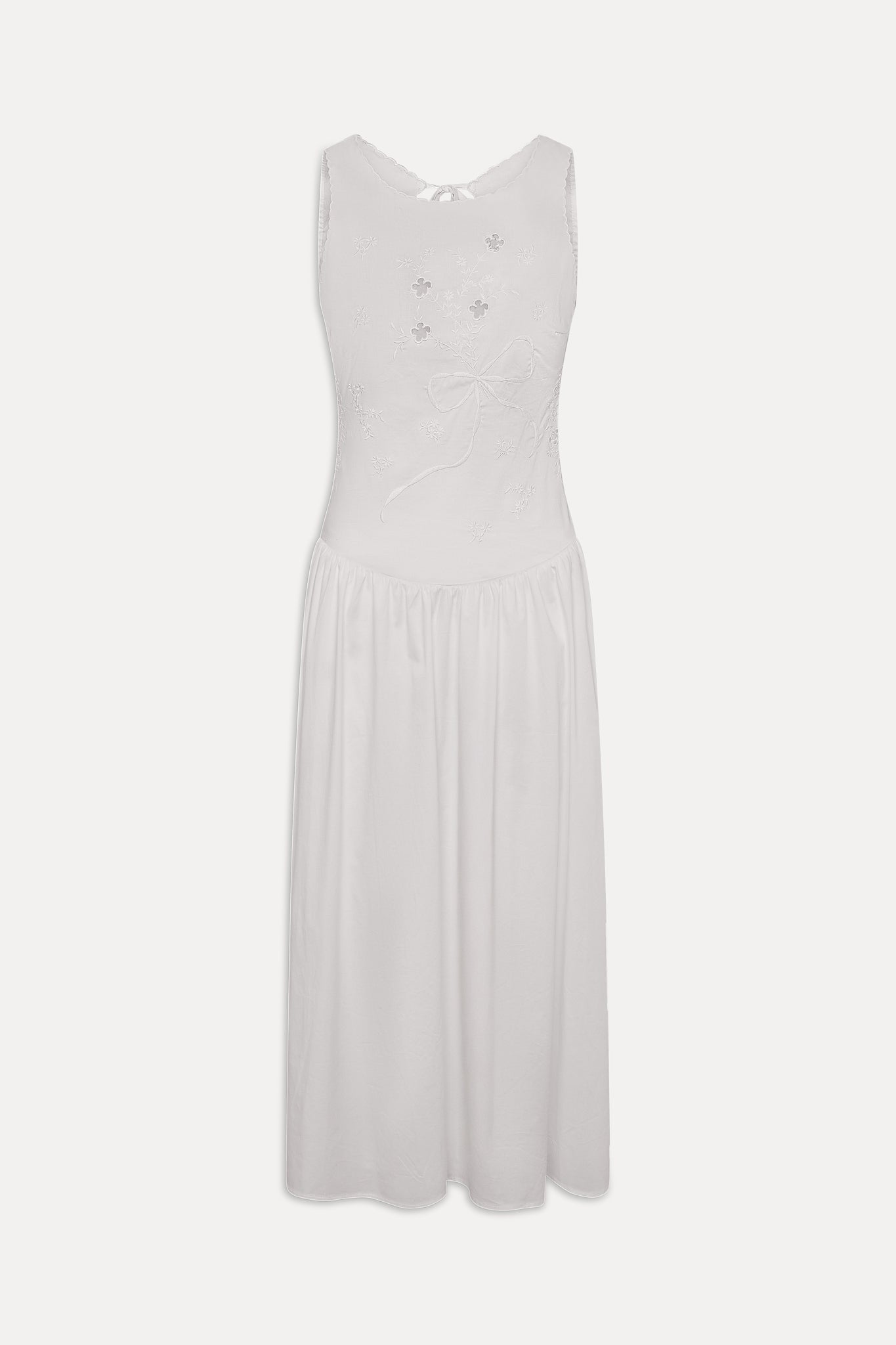 Soleil Backless Embroidered Midi Dress - Sleepy Angel