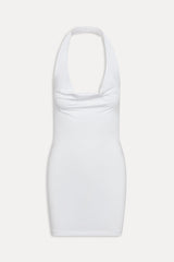 x JENNIE Solo Halter Mini Dress - Optic White