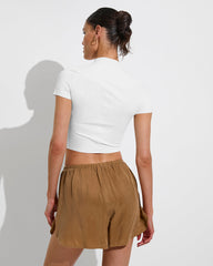 Rays Short Sleeve Top - Coconut