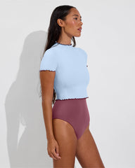 Rays SS Top *Wavy - Blue Skies / Jam