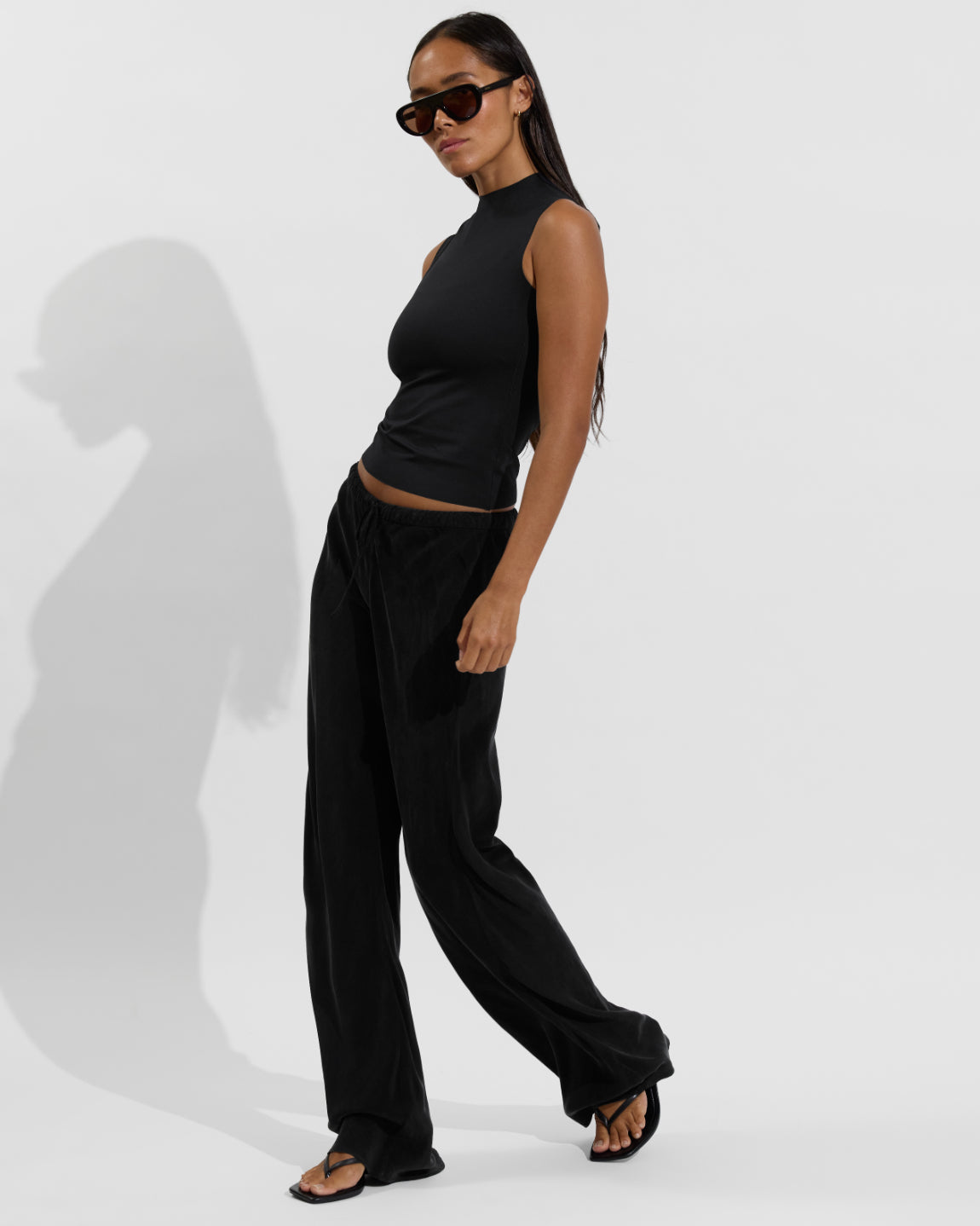 Rays Sleeveless Top *Long - Jet