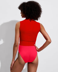 Rays Sleeveless Top - Sweet Chili Heat