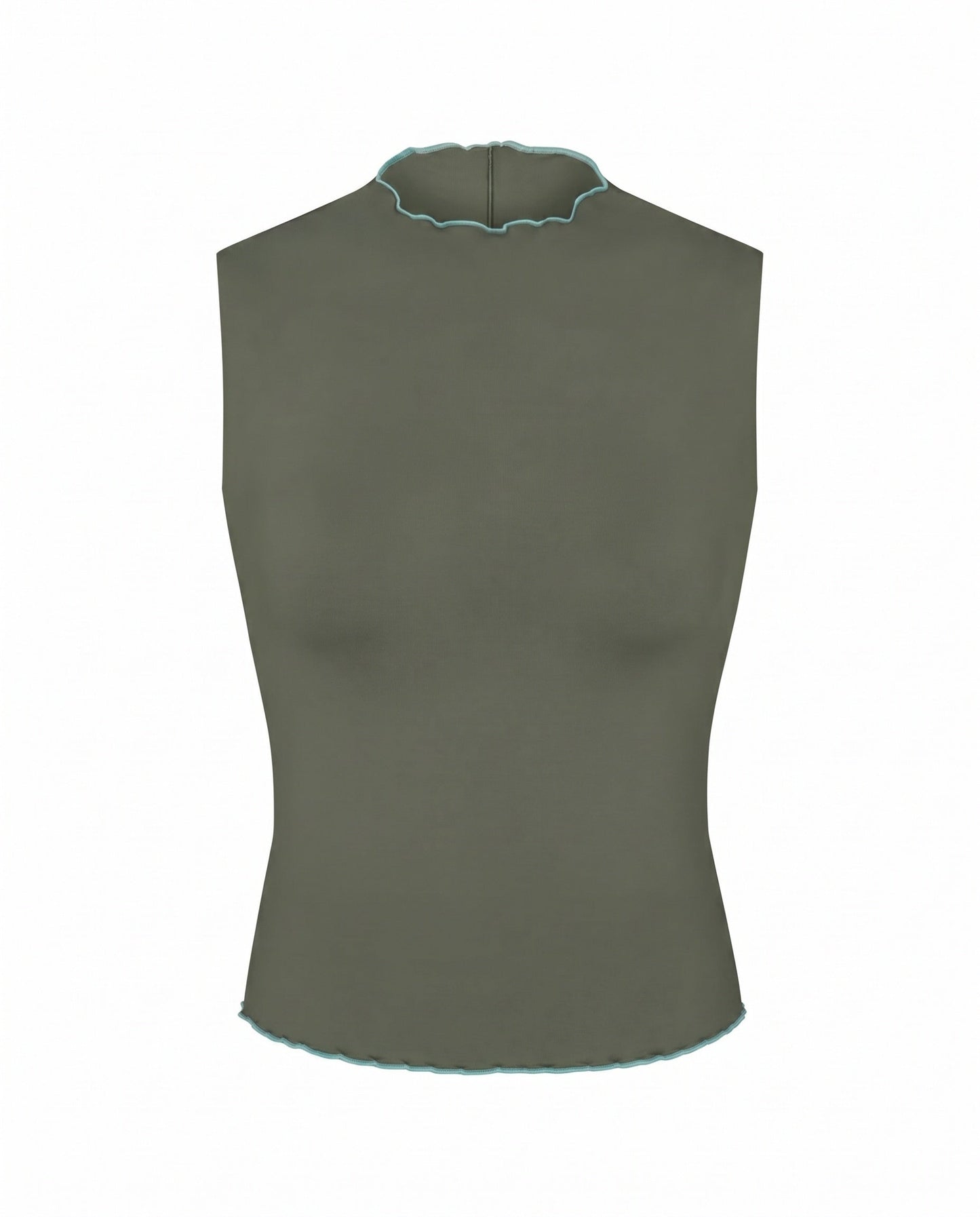Rays Sleeveless Top *Long *Wavy - Agave / Drift