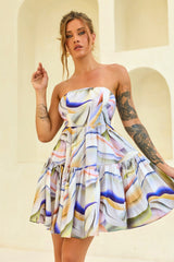 Honey Bubble Mini Dress - Multi