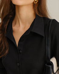 Black Contrasting A-Line Mini Dress